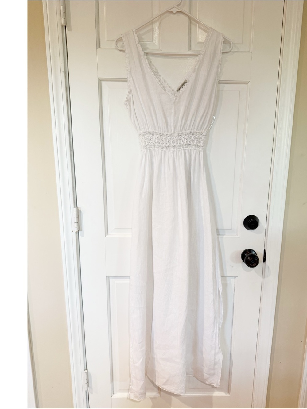 Terzo Millennio White Linen Maxi Dress | Made in Italy | Size S